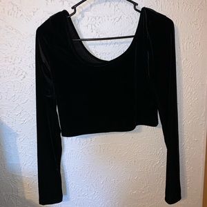 Velvet crop top